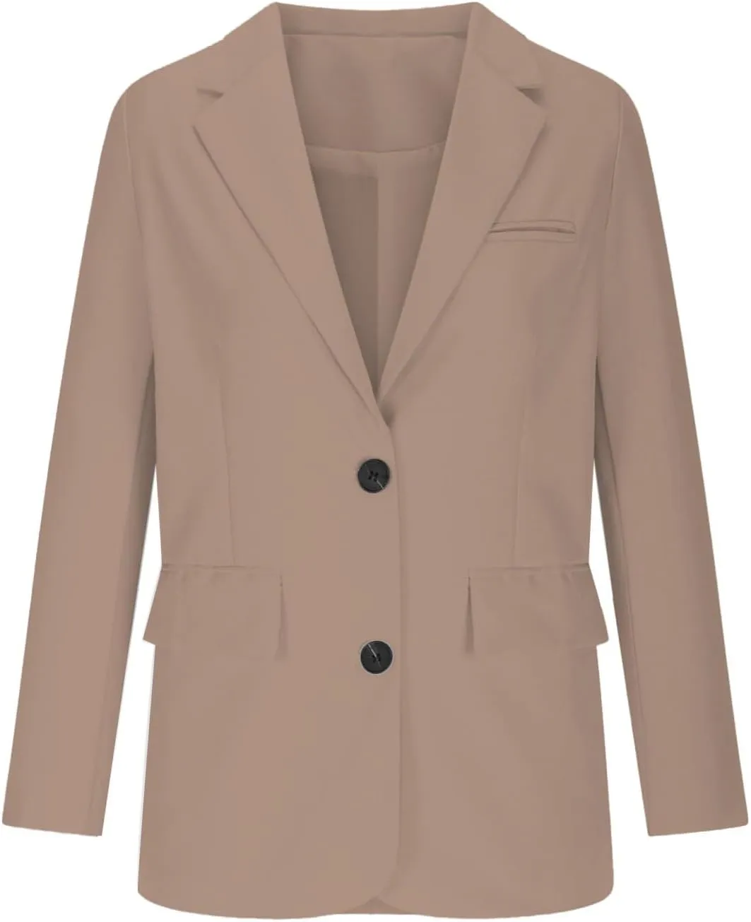 2025 Womens Work Office Blazer Jacket Casual Bussiness Blazers Open Front Long Sleeve Button Down Lapel Blazer