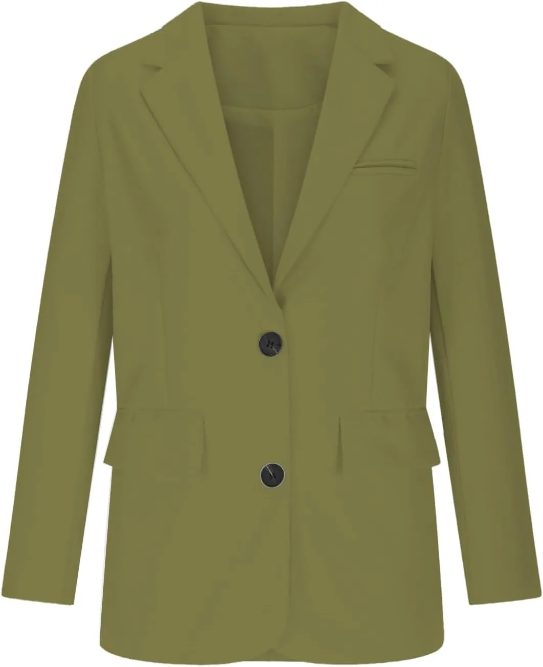 2025 Womens Work Office Blazer Jacket Casual Bussiness Blazers Open Front Long Sleeve Button Down Lapel Blazer
