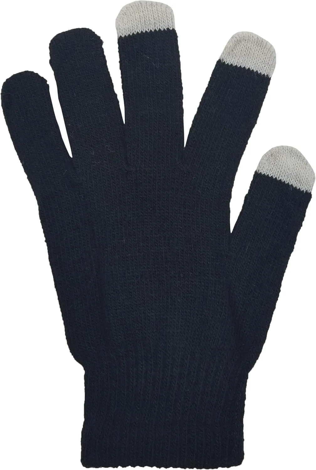 48 Pairs Winter Magic Gloves, Bulk Warm Brushed Interior, Stretchy Assorted Mens Womens