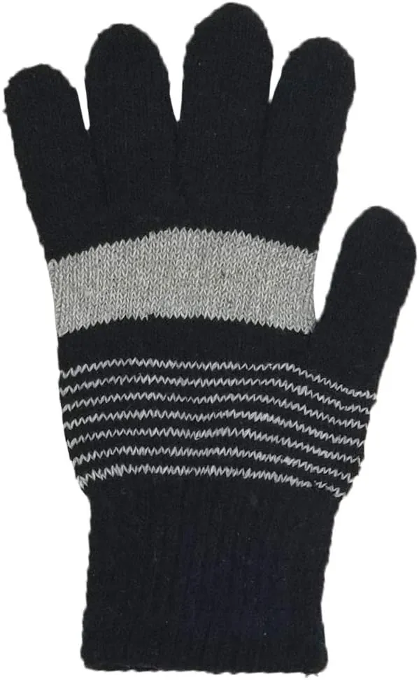 48 Pairs Winter Magic Gloves, Bulk Warm Brushed Interior, Stretchy Assorted Mens Womens