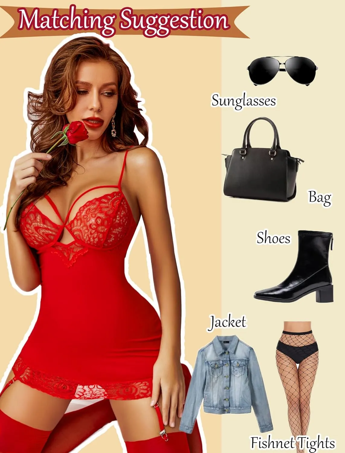 Avidlove Lingerie for Women Teddy Bodysuit with Garter Belt Lace Babydoll Full Slips No Stockings