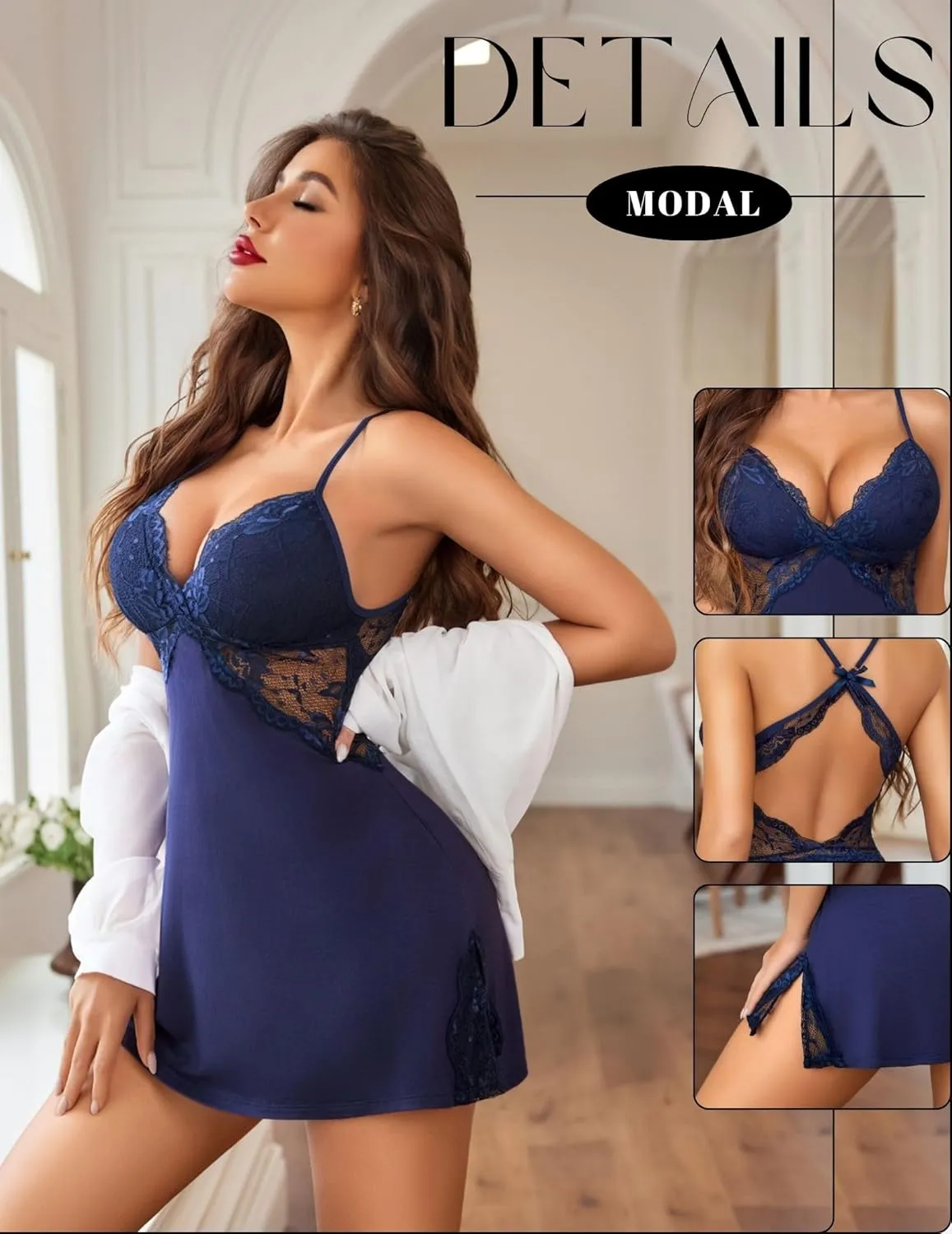 Avidlove Women Lingerie Lace Chemise Sleepwear Babydoll Teddy Lingerie