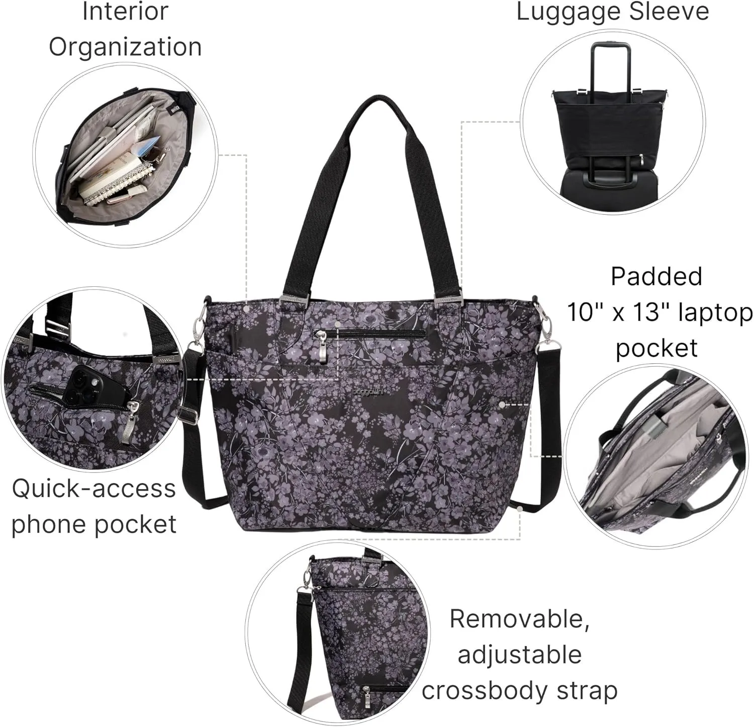 Baggallini unisex adult Avenue Tote