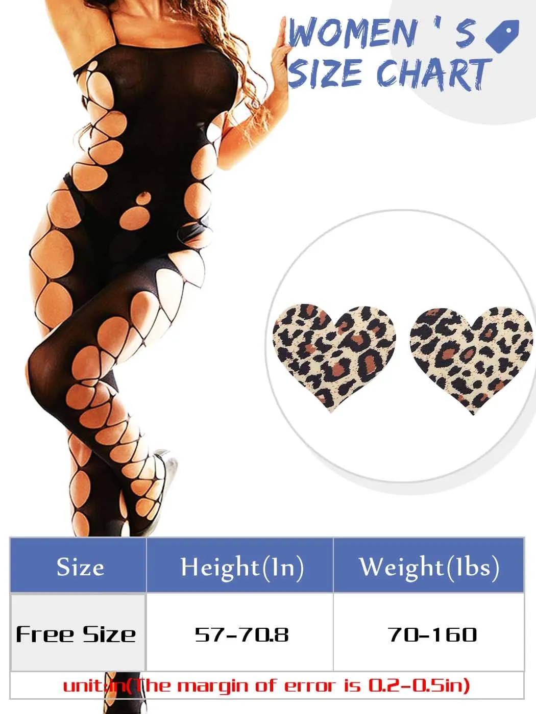 Barode Women’s Lingerie Bodystockings Sexy Fishnet Bodysuit Mesh Body Stockings Lingerie Lace Tight Nightwear Bodystocking (G)