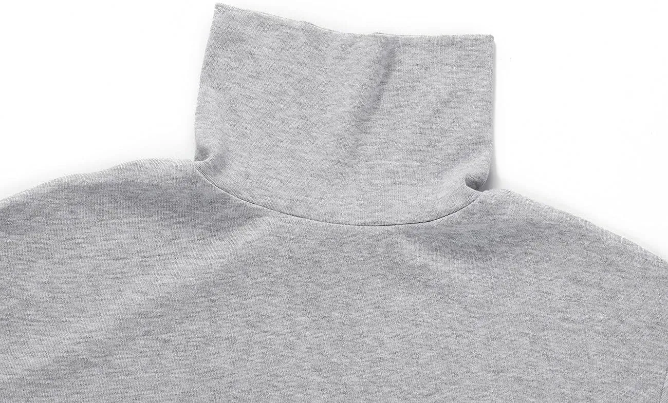Beauhuty Men's Basic Turtleneck Long Sleeve T-Shirts Fleece Knitted Casual Pullover Top