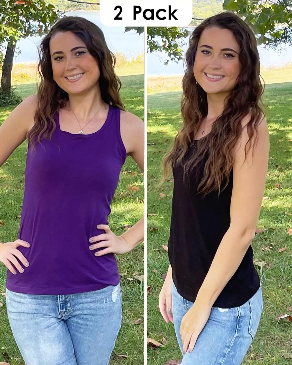 beautyin Women Tank Top with Shelf Bra Racerback Workout Yoga Tops Undershirt