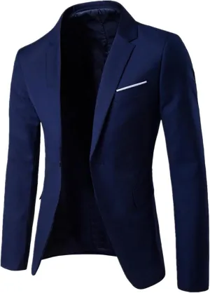 Blazer for Men Business Casual Suit Jacket Regular Fit Lapel Daily Lightweight Sport Coats Blazers with Pocket
