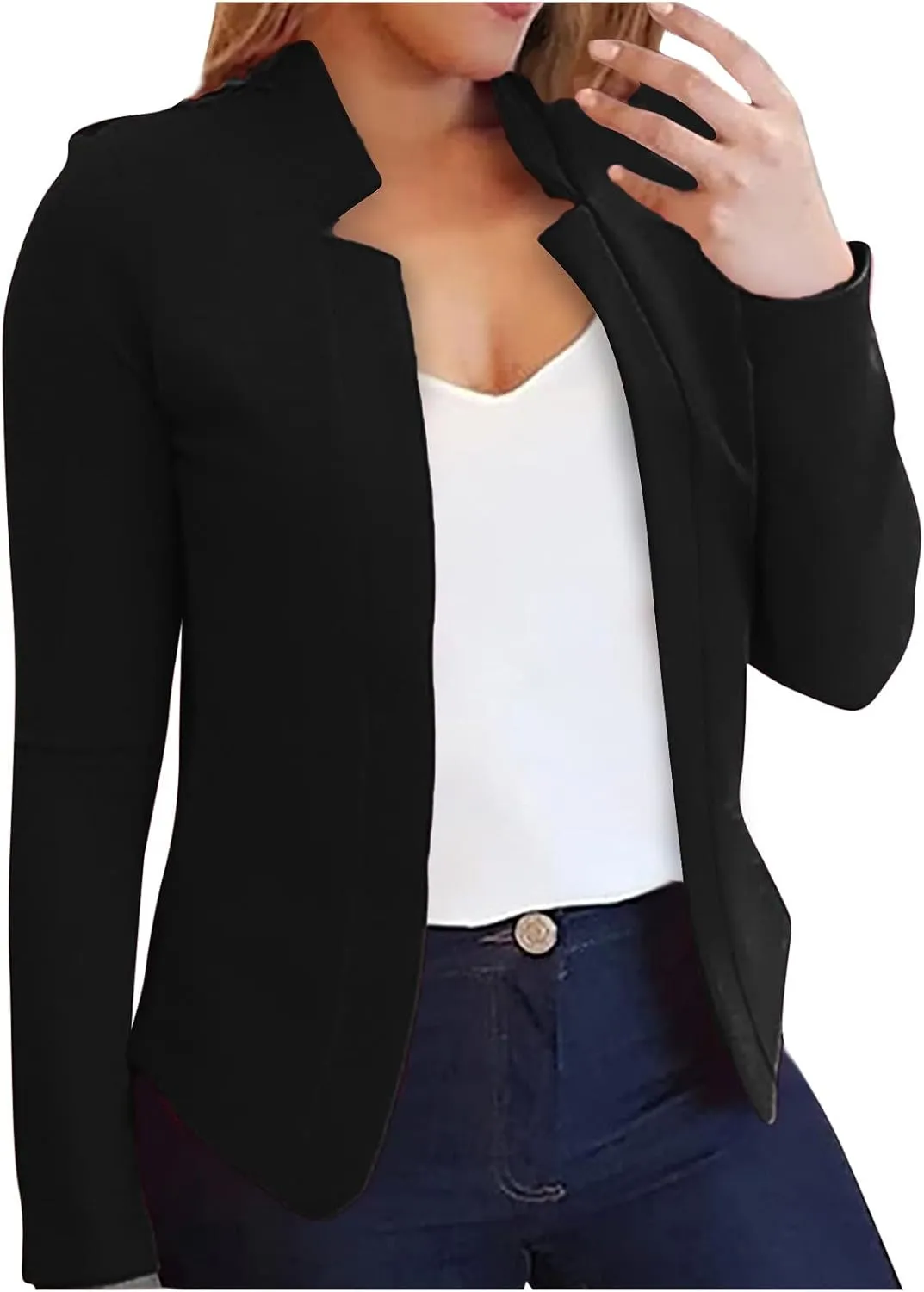 Blazer Jackets for Women Fashion Dressy Open Front Cardigan Jacket Casual Long Sleeve Work Office Suit Jacket