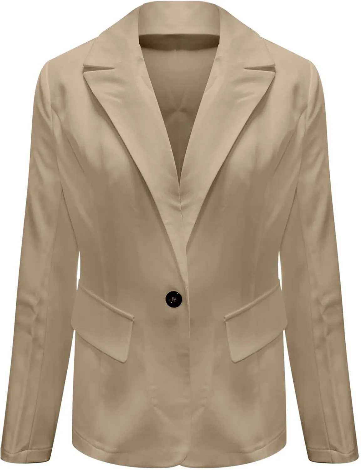 Blazers for Women 2025 Trendy Business Casual Jackets with Pockets Long Sleeve Lapel Office Blazer Outerwear