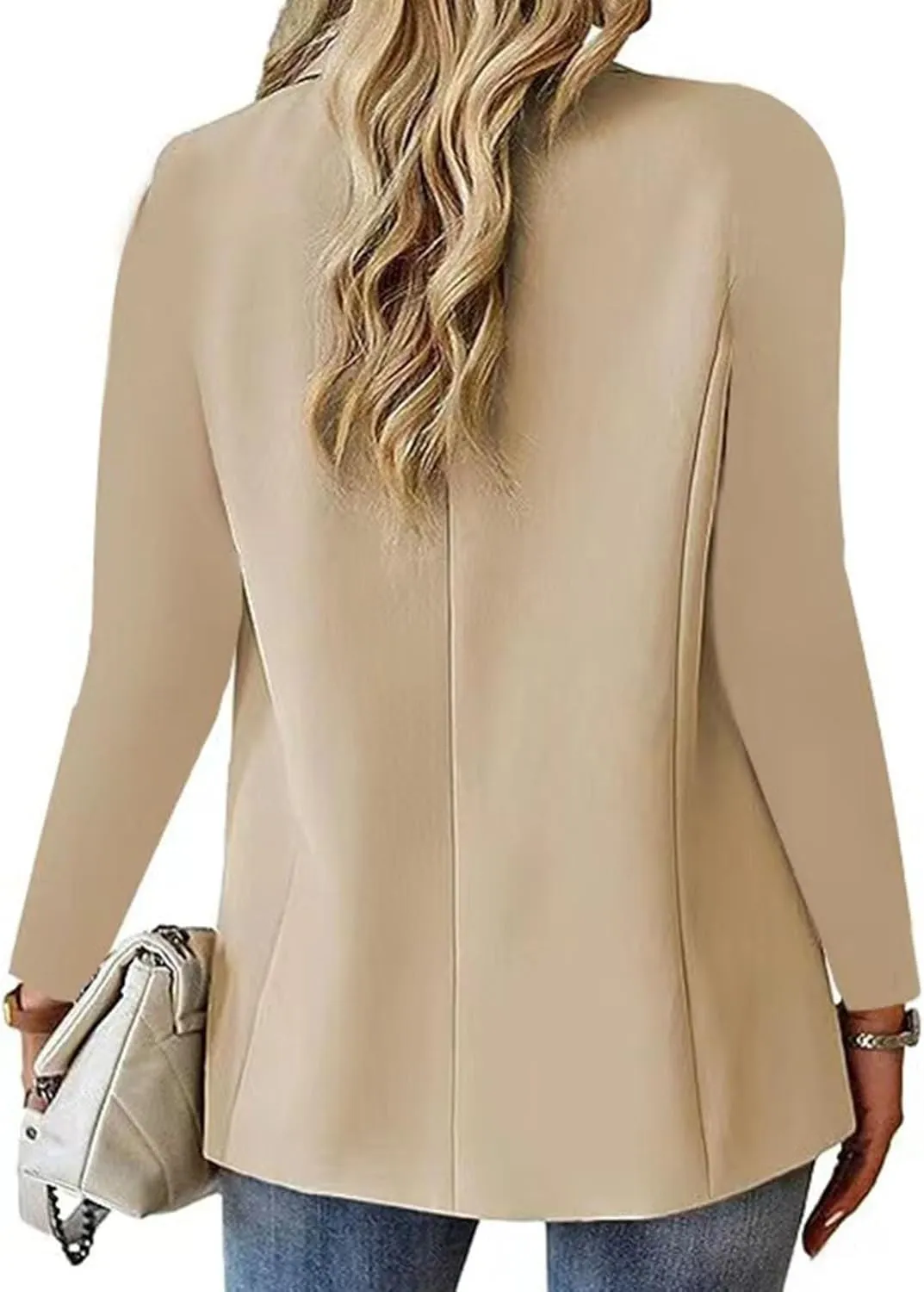 Blazers for Women 2025 Trendy Business Casual Jackets with Pockets Long Sleeve Lapel Office Blazer Outerwear