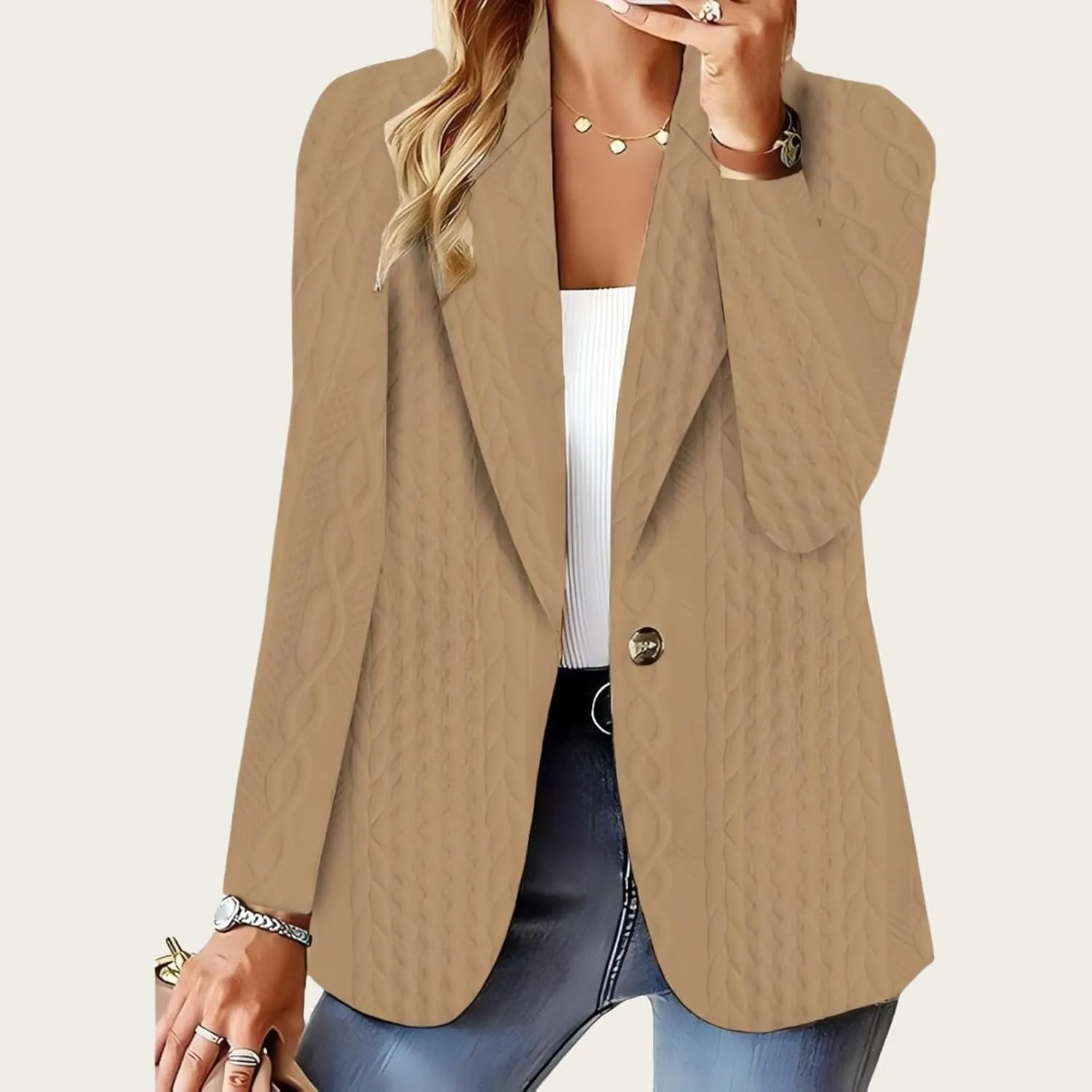 Blazers for Women Business Casual Work Office Lightweight Blazer Jackets Long Sleeve Dressy Suit Jacket Coat Pockets