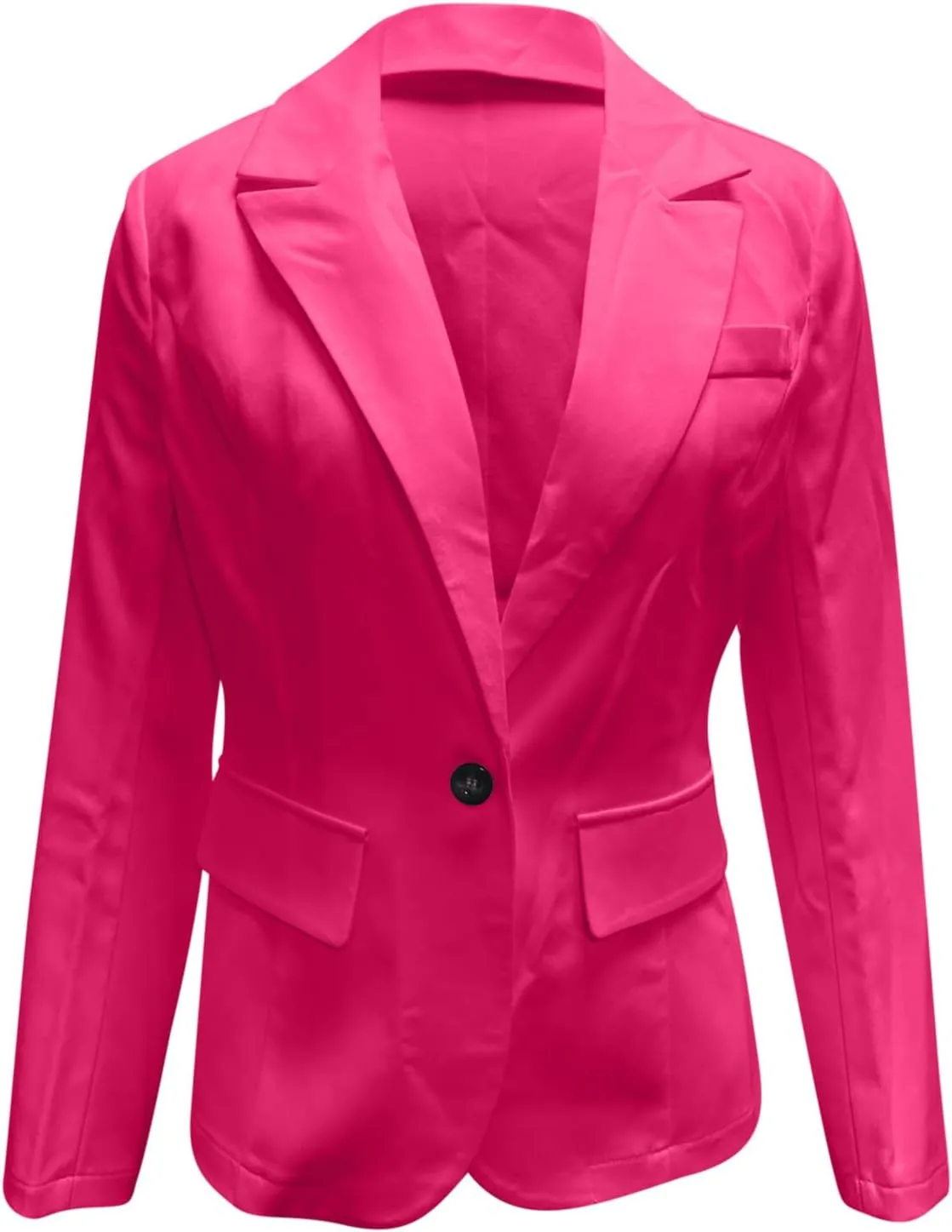Blazers for Women Casual Open Front Button Jackets Solid Lapel Suite Jacket 2025 Trendy Outerwear with Pockets