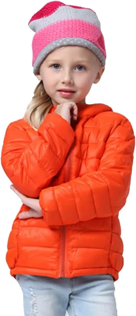 BOFETA Kids Hooded Cute Puffer Jackets Coat Lightwight Warm Packable Jackets