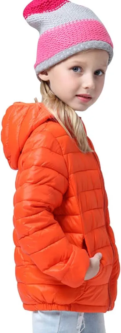 BOFETA Kids Hooded Cute Puffer Jackets Coat Lightwight Warm Packable Jackets