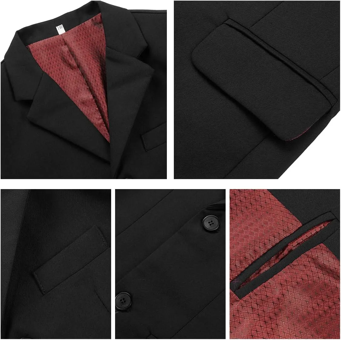 Boys Suits 3 Piece Formal Kids Tuxedo Suits for Boys Slim Fit Casual Ring Bearer Outfit with Blazer Jacket Pants and Vest