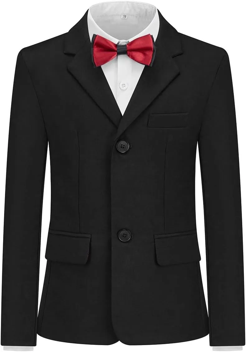 Boys Suits 3 Piece Formal Kids Tuxedo Suits for Boys Slim Fit Casual Ring Bearer Outfit with Blazer Jacket Pants and Vest