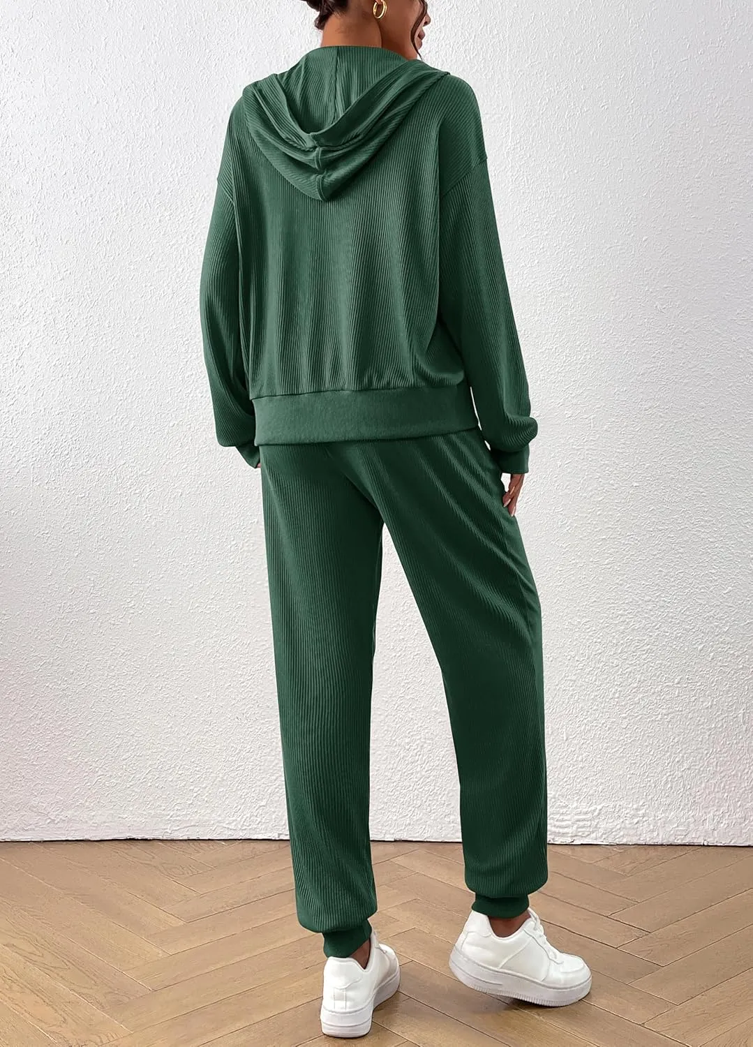 BTFBM Women 2 Piece Outfits 2025 Fall Sweatsuit Sets Zip Up Hoodie Sweatpants Tracksuit Lounge Matching Set