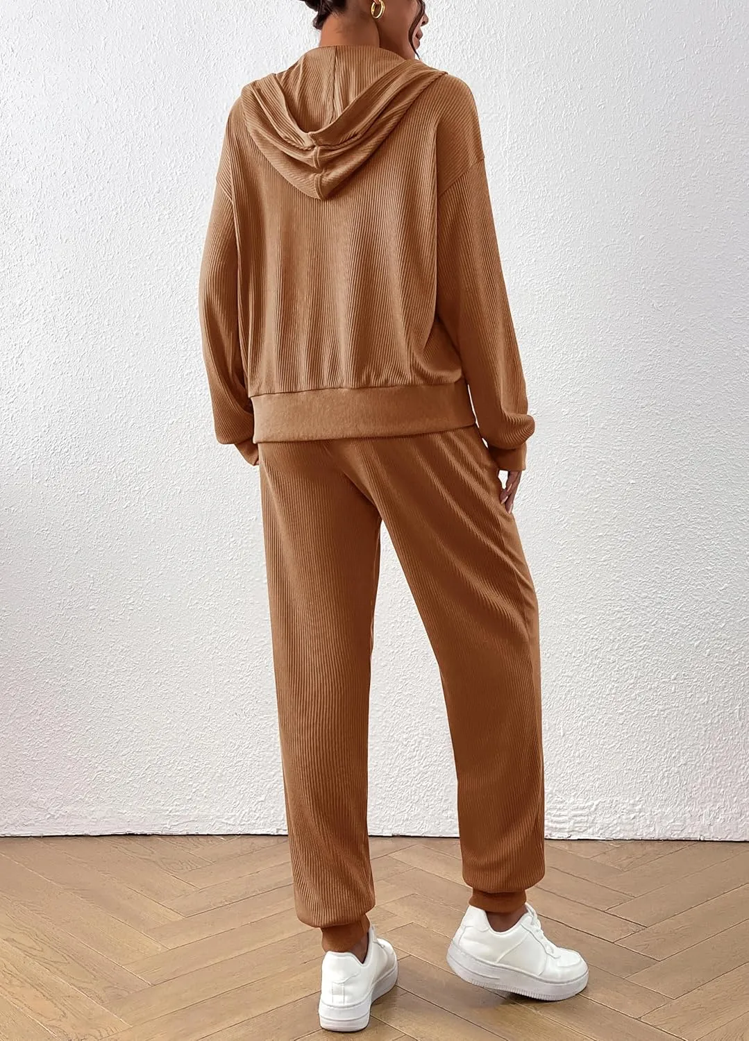 BTFBM Women 2 Piece Outfits 2025 Fall Sweatsuit Sets Zip Up Hoodie Sweatpants Tracksuit Lounge Matching Set