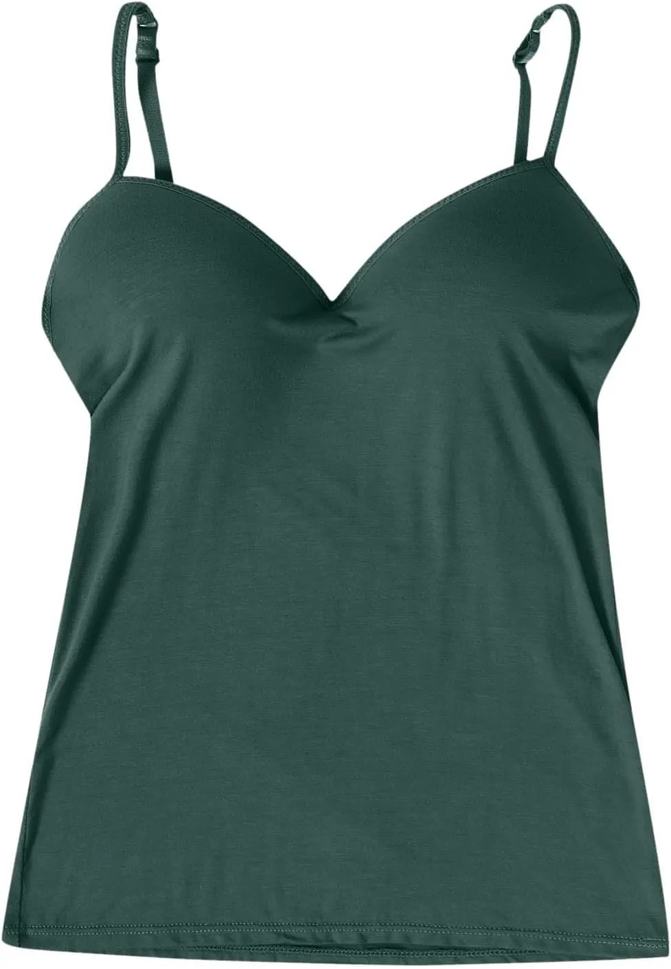 Camisole Tops for Women with Built in Bra Spaghetti Strap Workout Yoga Shirt Camis Tank Top Layer Padded Bra