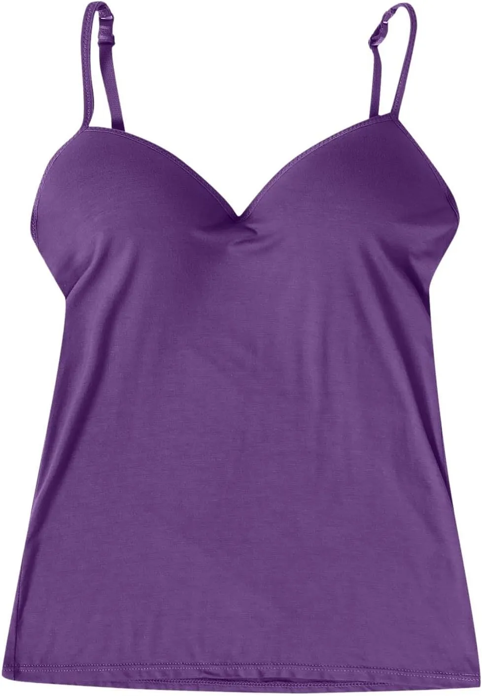 Camisole Tops for Women with Built in Bra Spaghetti Strap Workout Yoga Shirt Camis Tank Top Layer Padded Bra