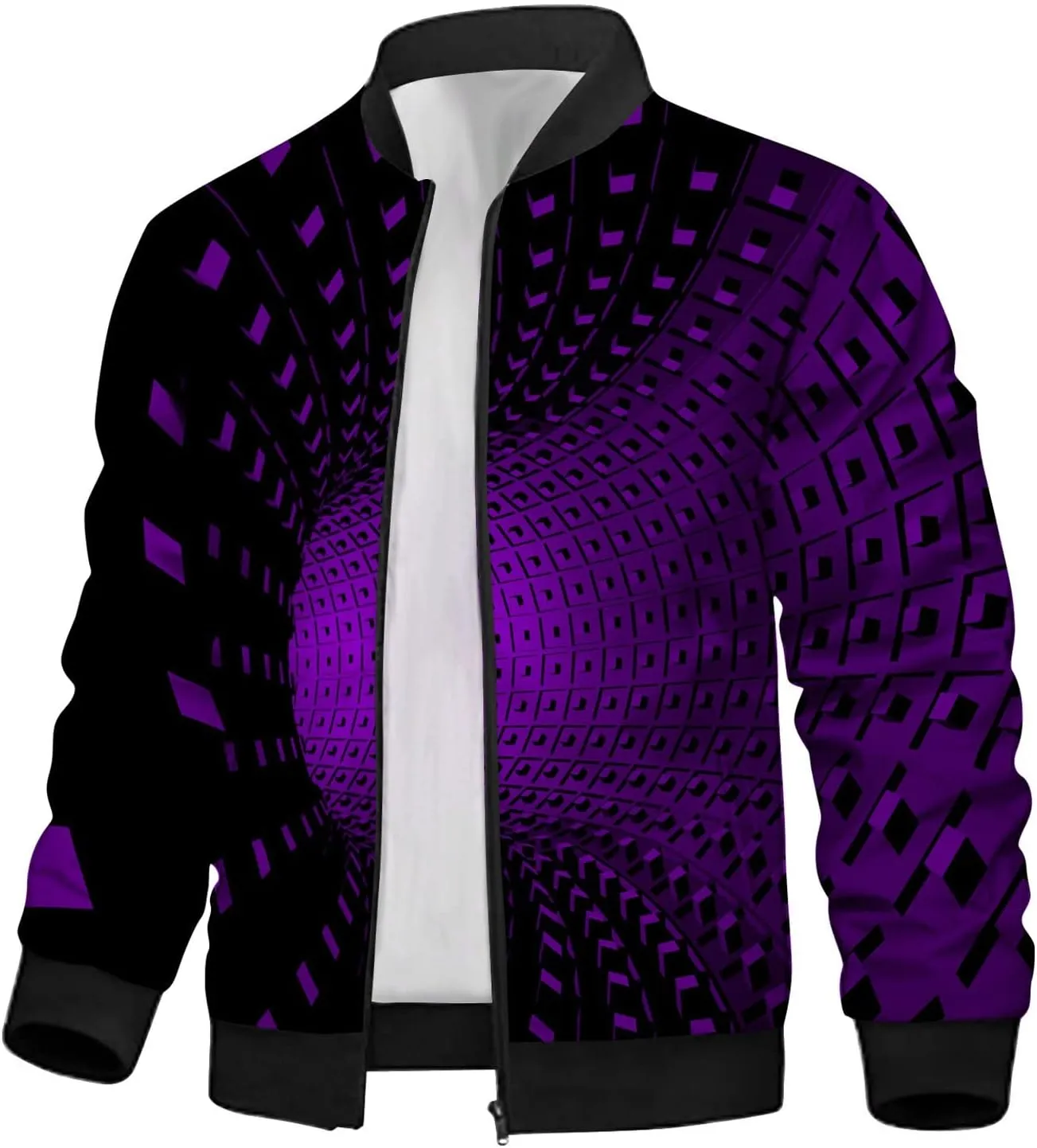 DuDubaby Autumn and Winter Men's Printed Thin Jackets Men's Casual Versatile Printed Jackets