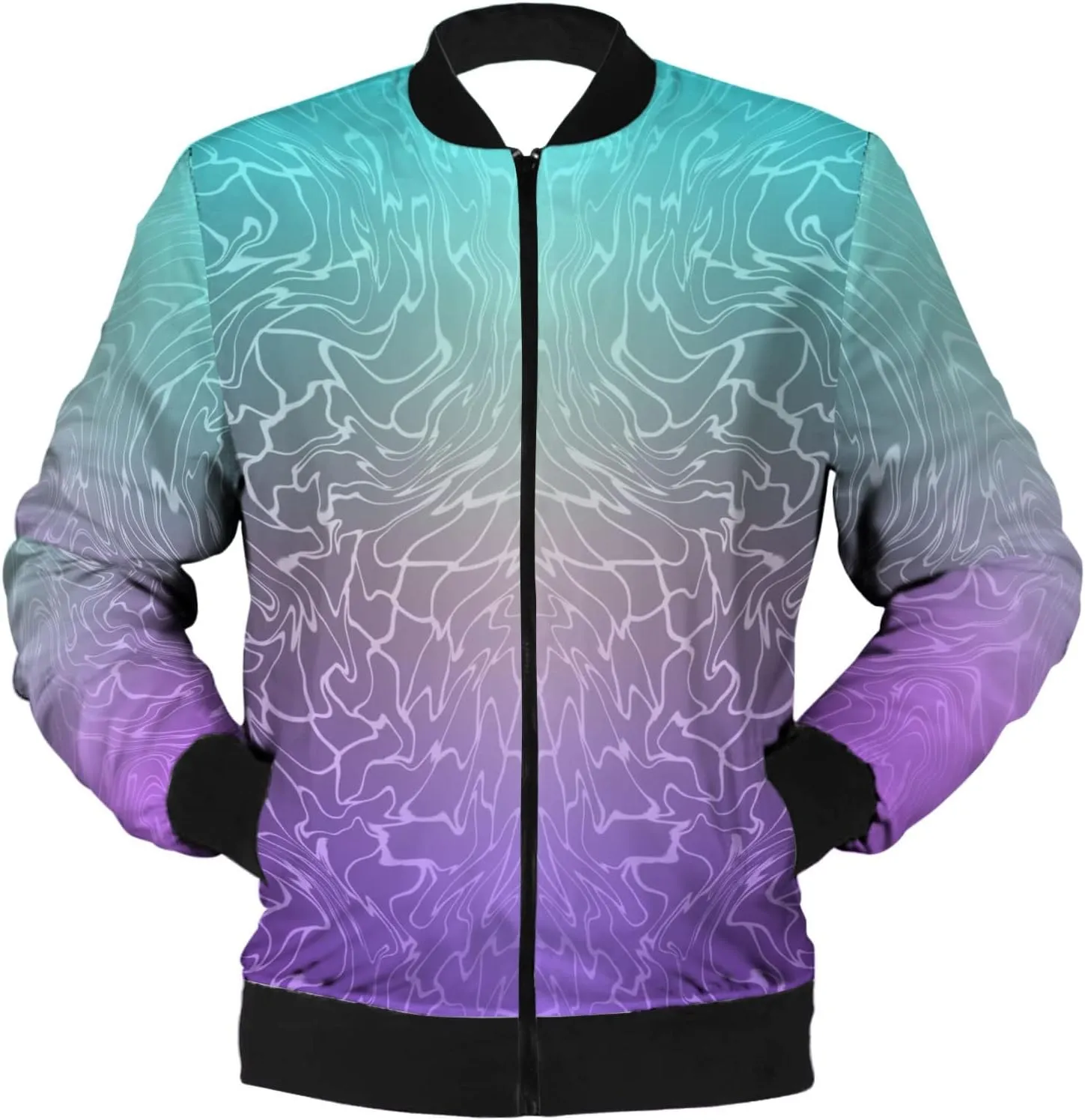 DuDubaby Autumn and Winter Men's Printed Thin Jackets Men's Casual Versatile Printed Jackets