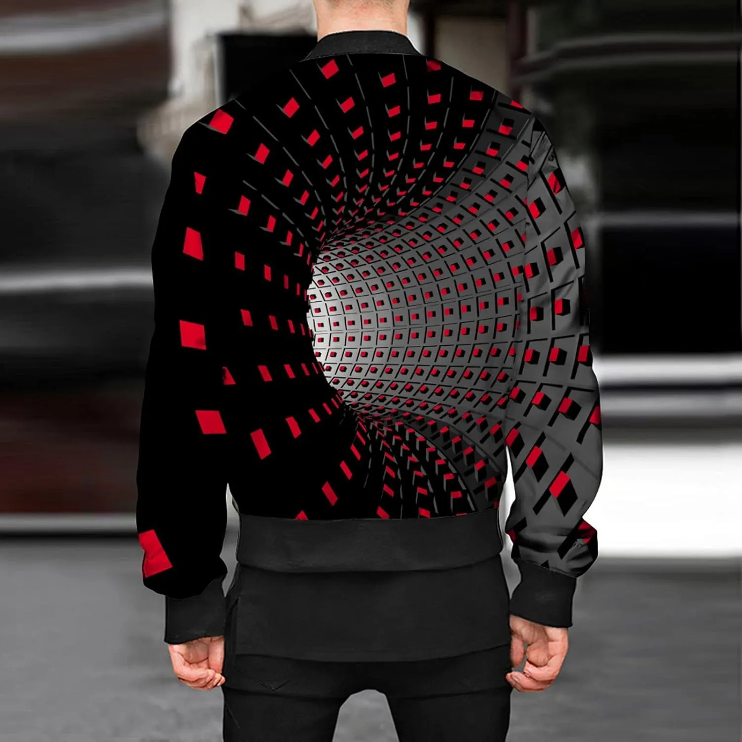 DuDubaby Autumn and Winter Men's Printed Thin Jackets Men's Casual Versatile Printed Jackets