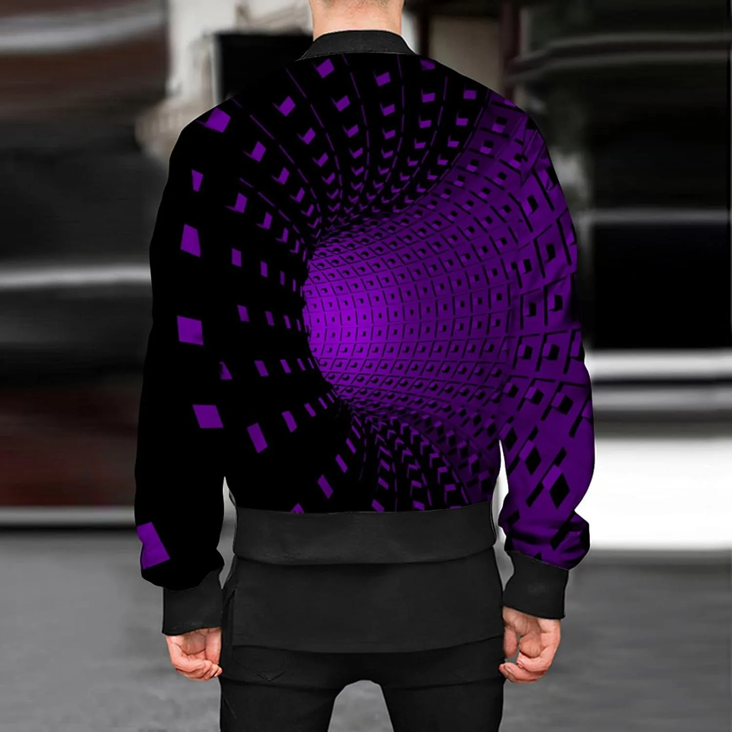 DuDubaby Autumn and Winter Men's Printed Thin Jackets Men's Casual Versatile Printed Jackets