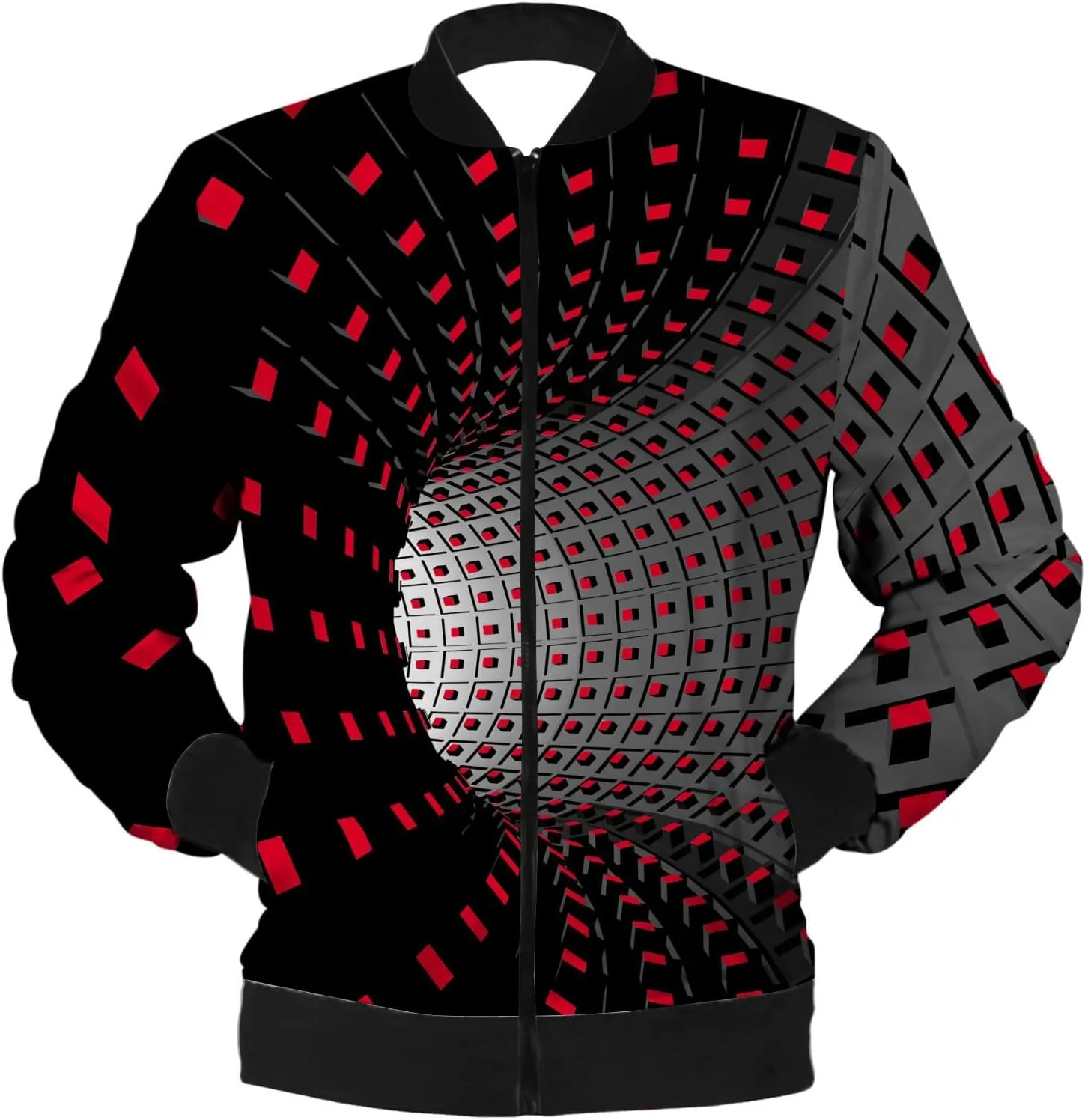 DuDubaby Autumn and Winter Men's Printed Thin Jackets Men's Casual Versatile Printed Jackets