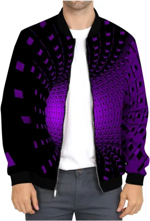 DuDubaby Autumn and Winter Men's Printed Thin Jackets Men's Casual Versatile Printed Jackets