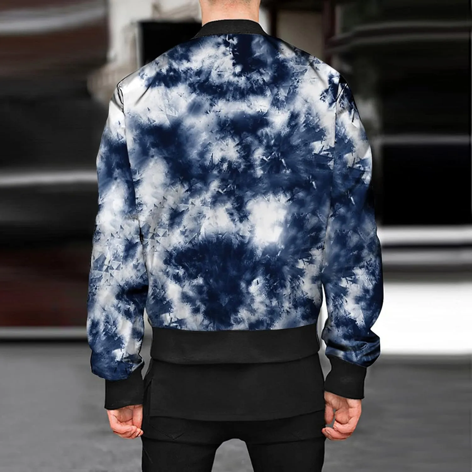DuDubaby Autumn and Winter Men's Printed Thin Jackets Men's Casual Versatile Printed Jackets