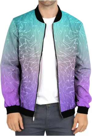 DuDubaby Autumn and Winter Men's Printed Thin Jackets Men's Casual Versatile Printed Jackets
