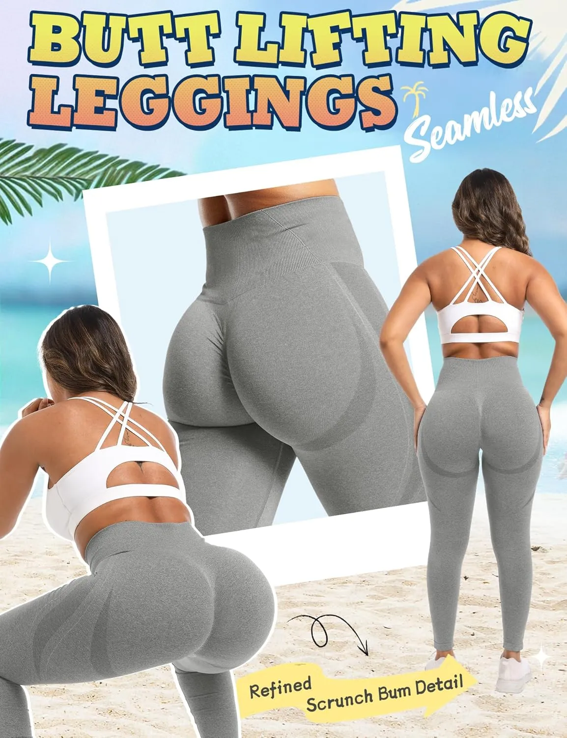 Empower Scrunch Butt Lifting Leggings for Women Seamless Workout Gym Leggings for Women High Waisted Yoga Pants