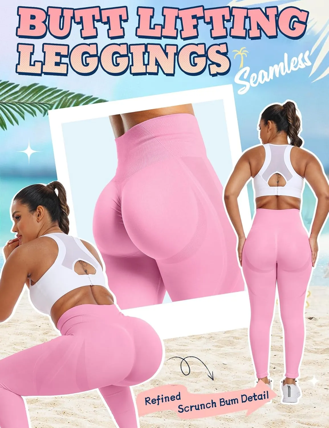 Empower Scrunch Butt Lifting Leggings for Women Seamless Workout Gym Leggings for Women High Waisted Yoga Pants
