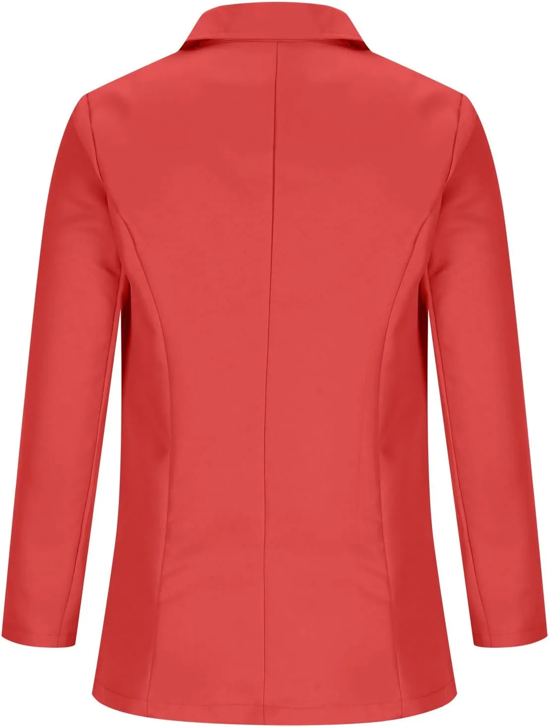 Fall Suit Jakcets Women Business Lightweight Casual Fitted Blazers Lapel Single Button Office Jacket with Pockets