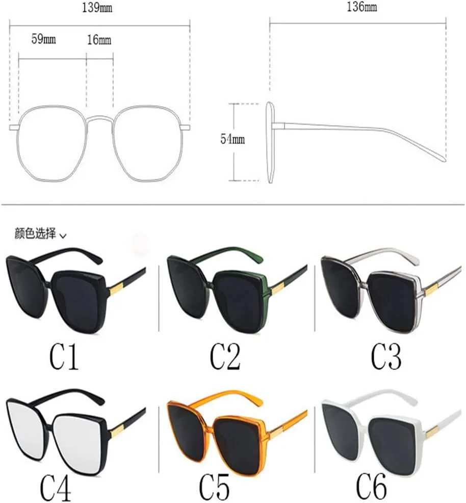 Fashion Cat Eye Sunglasses Retro Sun Glasses Female Big Frame Vintage Sunglasses