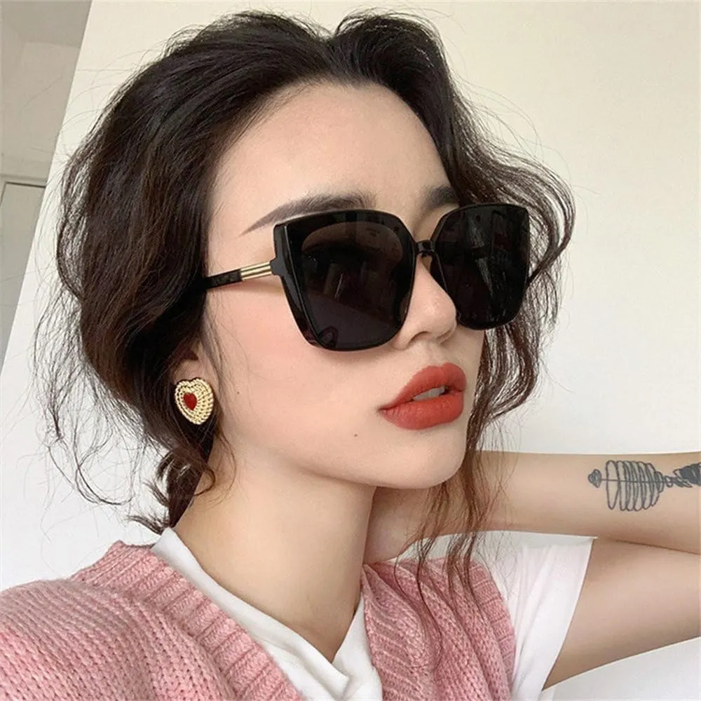 Fashion Cat Eye Sunglasses Retro Sun Glasses Female Big Frame Vintage Sunglasses