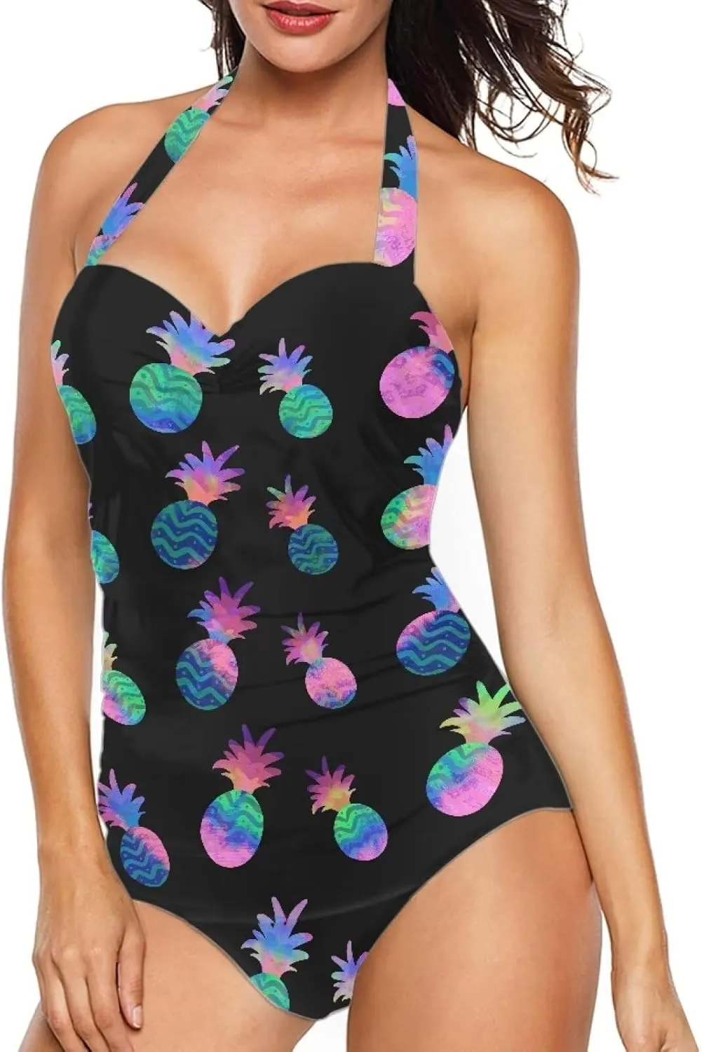 Flashideas Womens One Piece Swimsuits Bathing Suits String Tummy Control Bathing Suits
