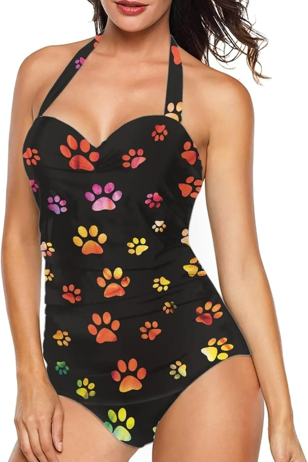 Flashideas Womens One Piece Swimsuits Bathing Suits String Tummy Control Bathing Suits