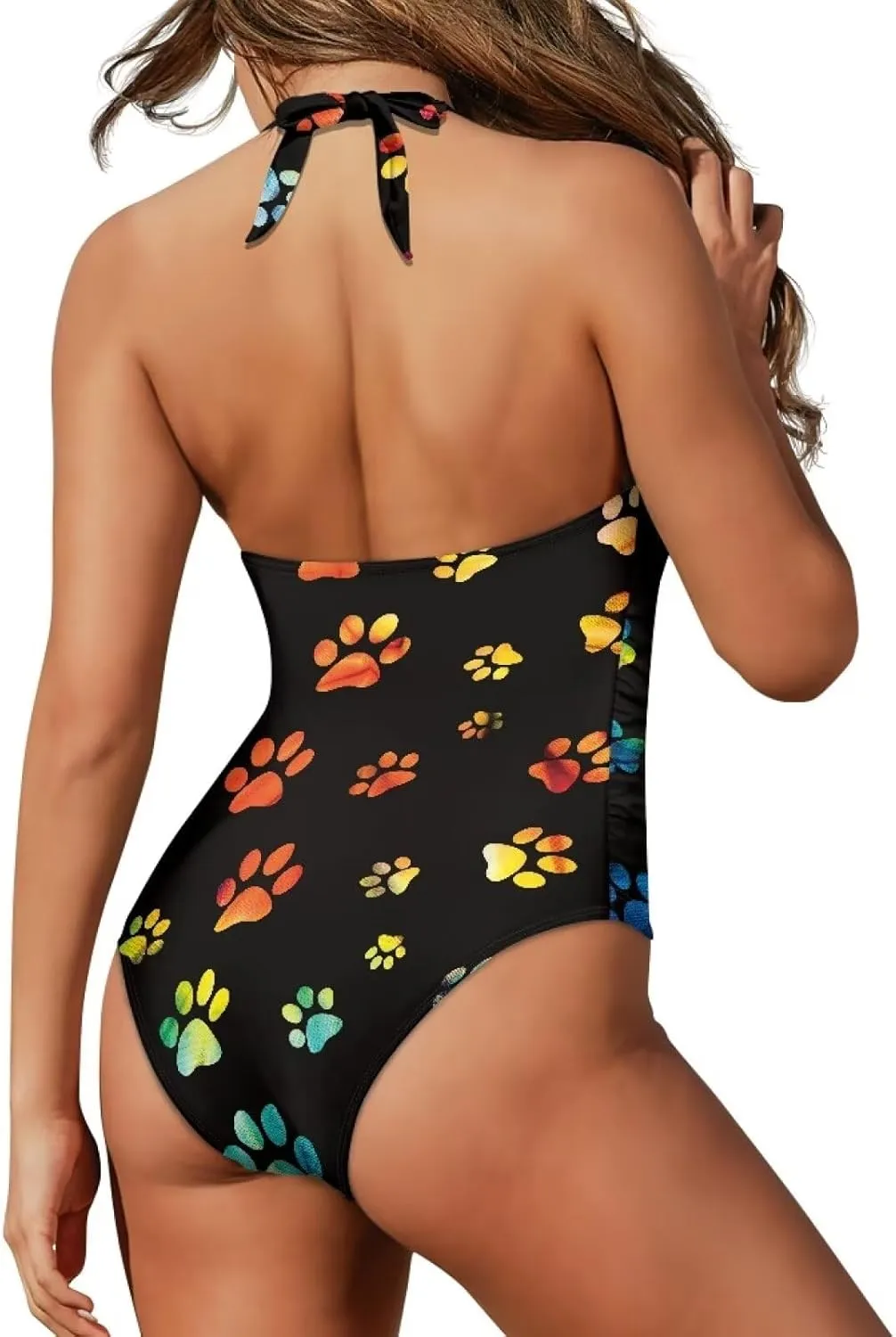 Flashideas Womens One Piece Swimsuits Bathing Suits String Tummy Control Bathing Suits