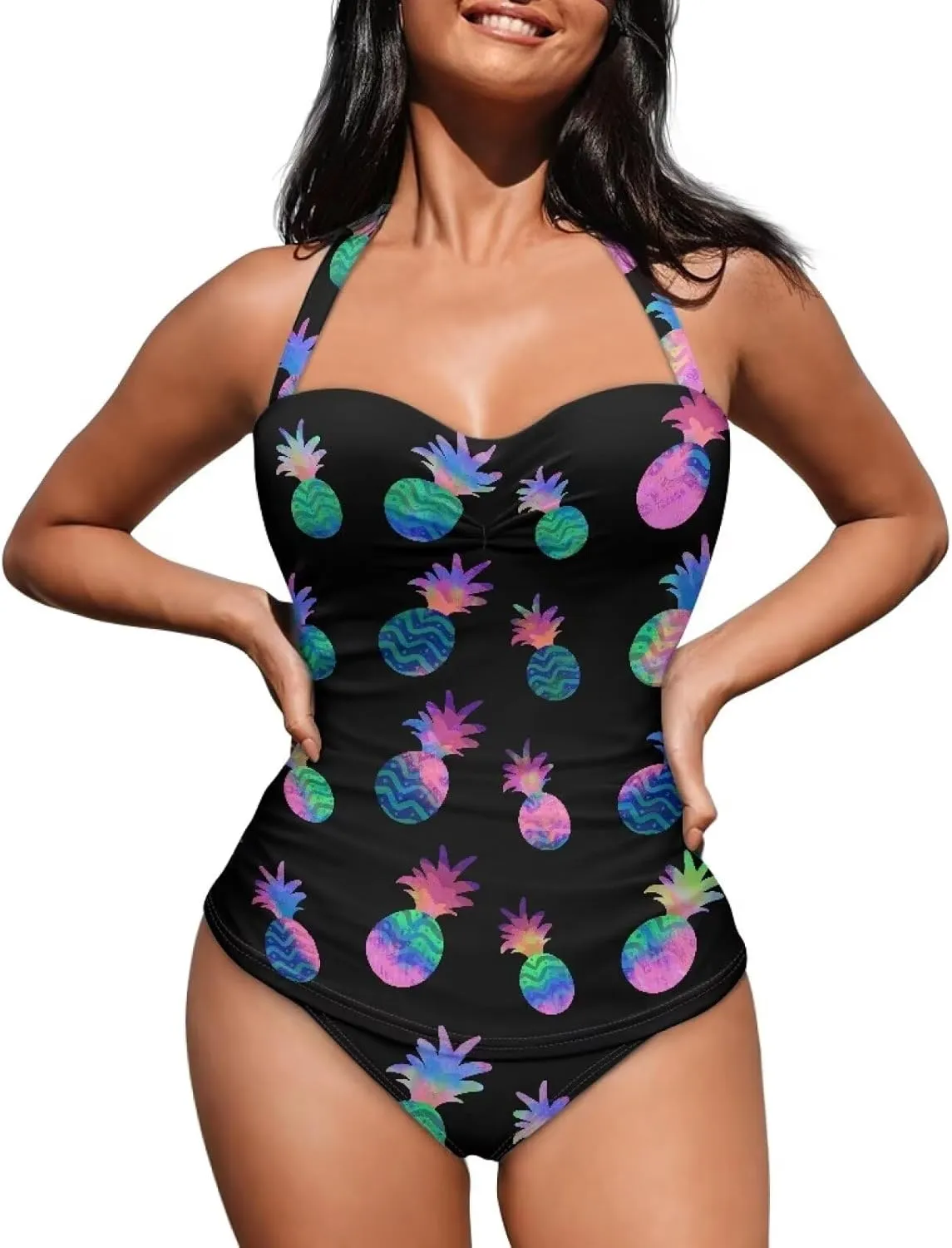 Flashideas Womens One Piece Swimsuits Bathing Suits String Tummy Control Bathing Suits