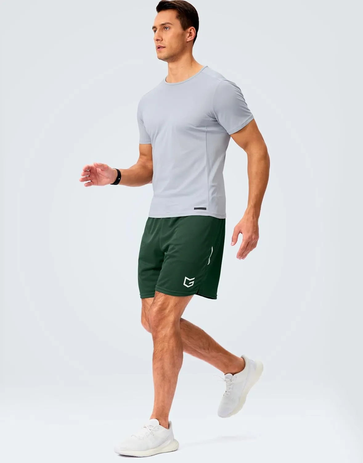 G Gradual Men's Gym Shorts 5"/7"/10" with Zipper Pockets Basketball Athletic Mesh Quick Dry Shorts for Workout Running Tennis