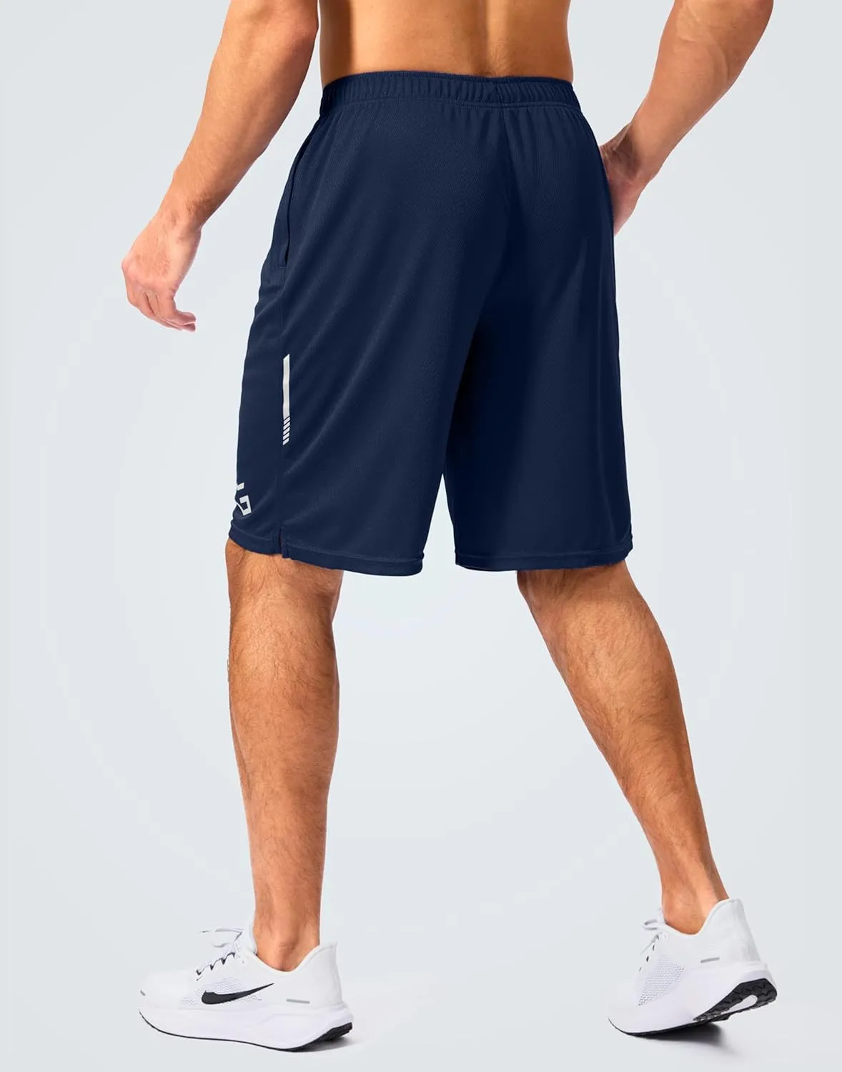 G Gradual Men's Gym Shorts 5"/7"/10" with Zipper Pockets Basketball Athletic Mesh Quick Dry Shorts for Workout Running Tennis