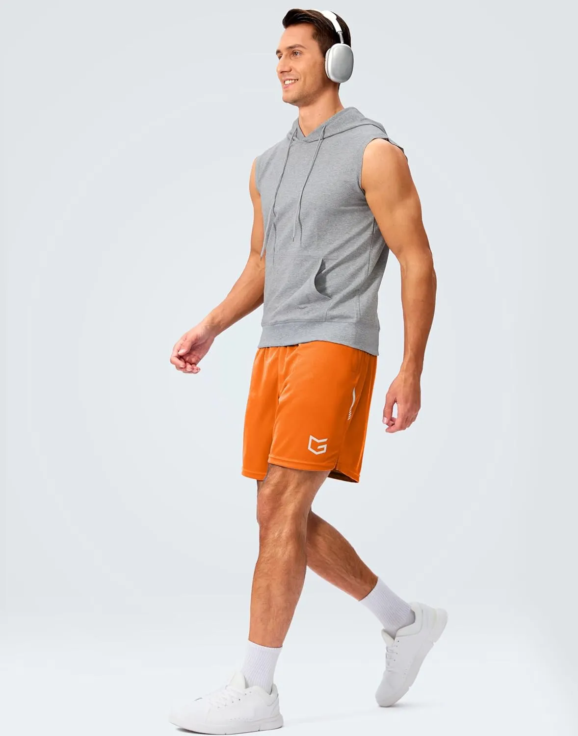 G Gradual Men's Gym Shorts 5"/7"/10" with Zipper Pockets Basketball Athletic Mesh Quick Dry Shorts for Workout Running Tennis