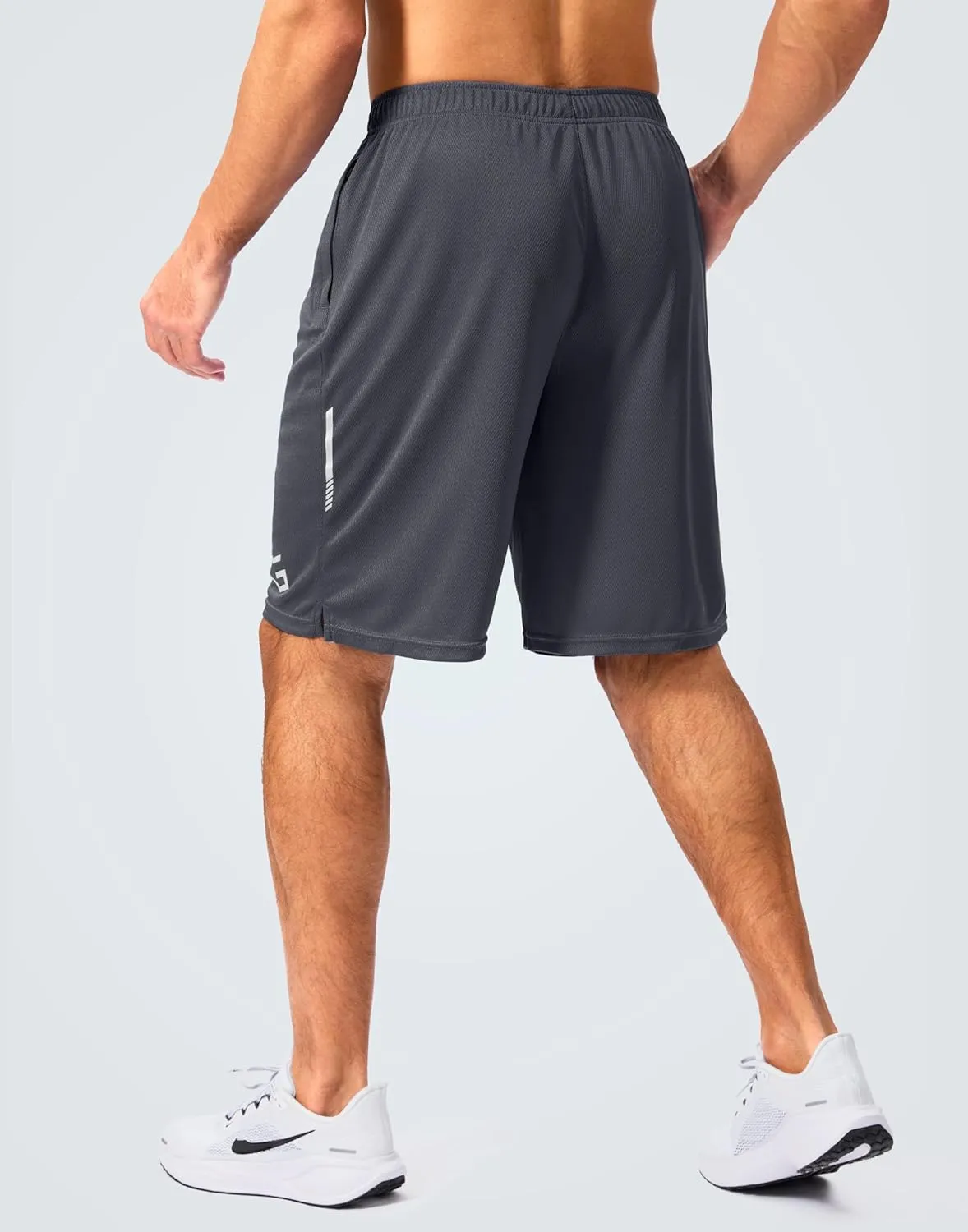G Gradual Men's Gym Shorts 5"/7"/10" with Zipper Pockets Basketball Athletic Mesh Quick Dry Shorts for Workout Running Tennis