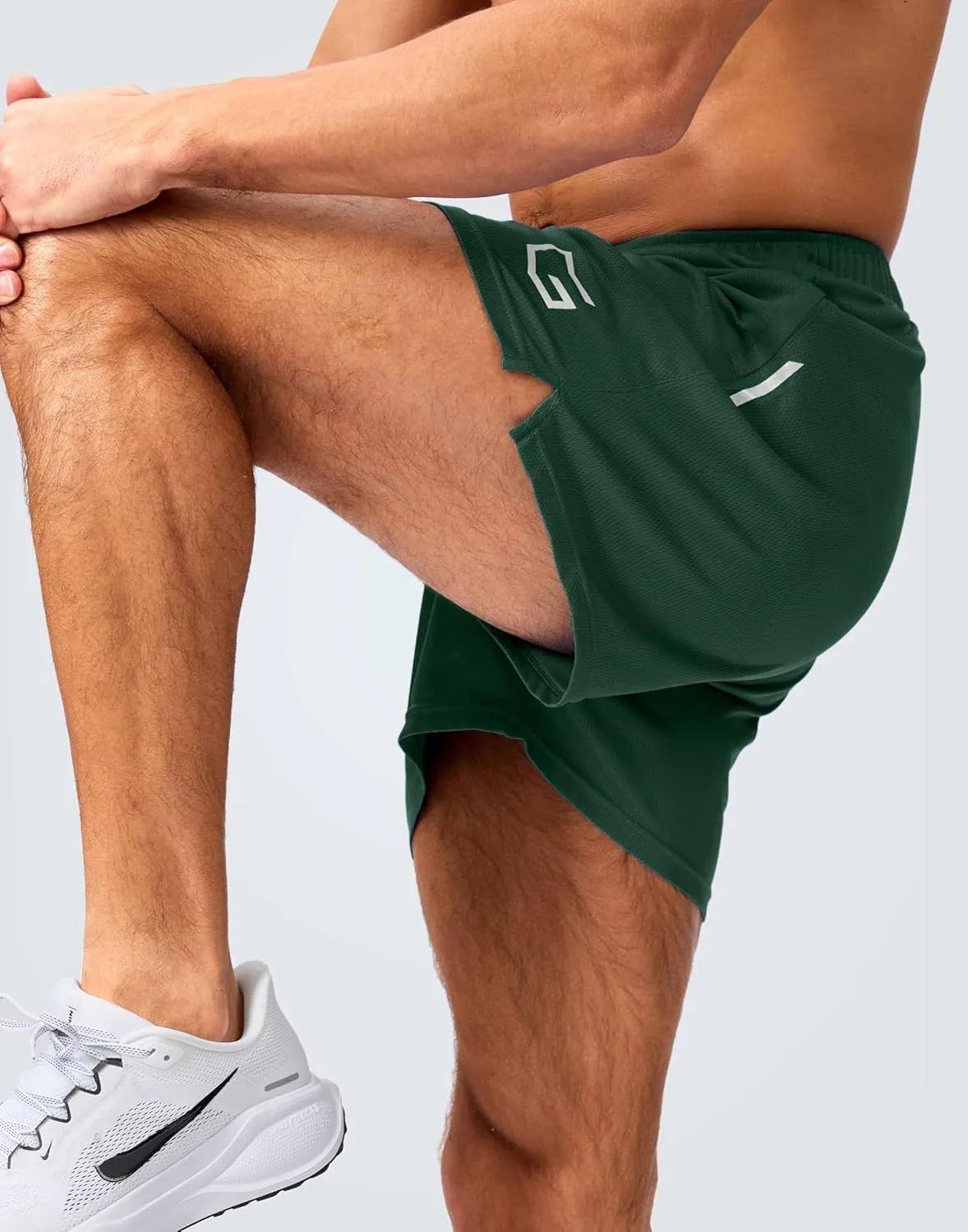 G Gradual Men's Gym Shorts 5"/7"/10" with Zipper Pockets Basketball Athletic Mesh Quick Dry Shorts for Workout Running Tennis