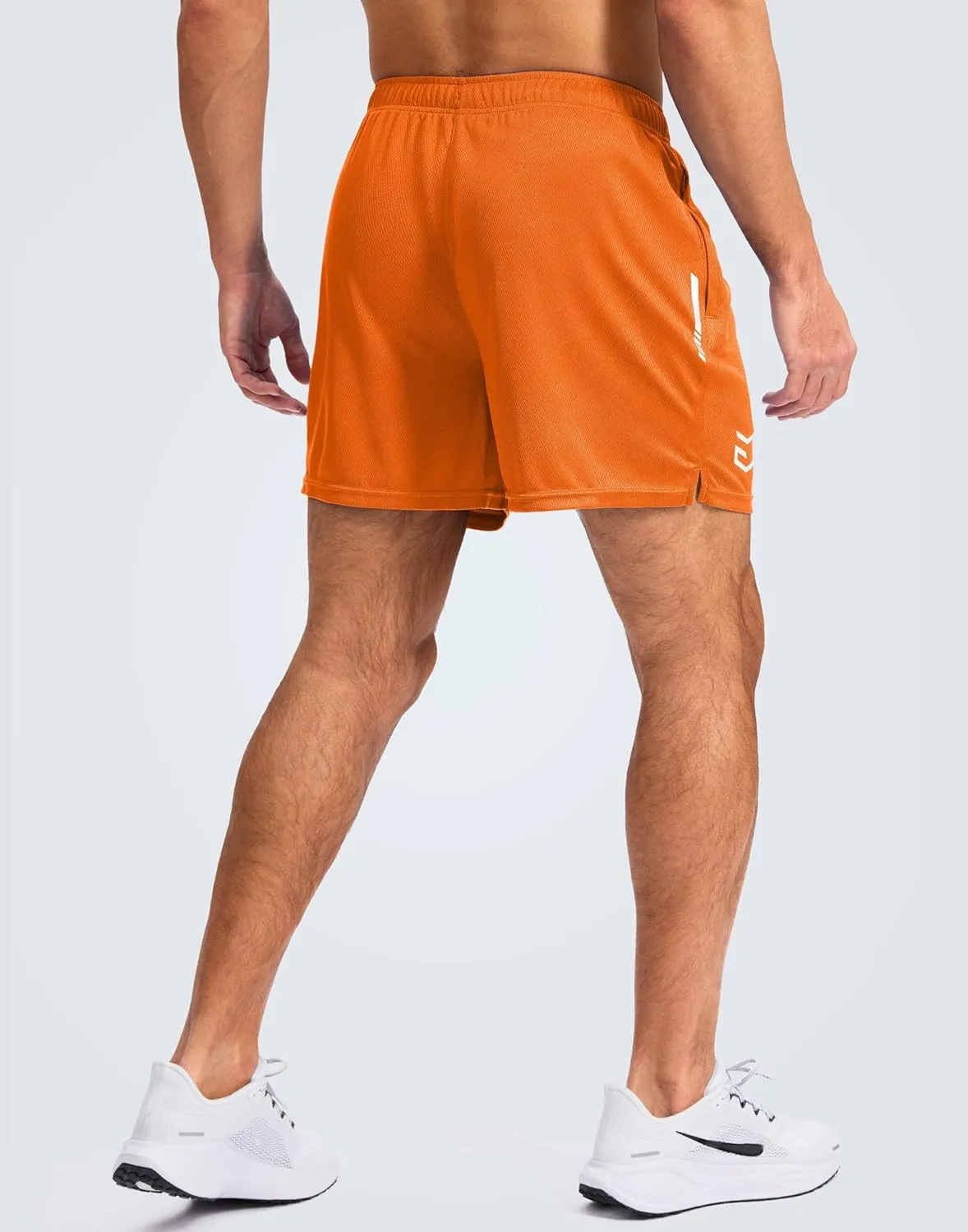 G Gradual Men's Gym Shorts 5"/7"/10" with Zipper Pockets Basketball Athletic Mesh Quick Dry Shorts for Workout Running Tennis