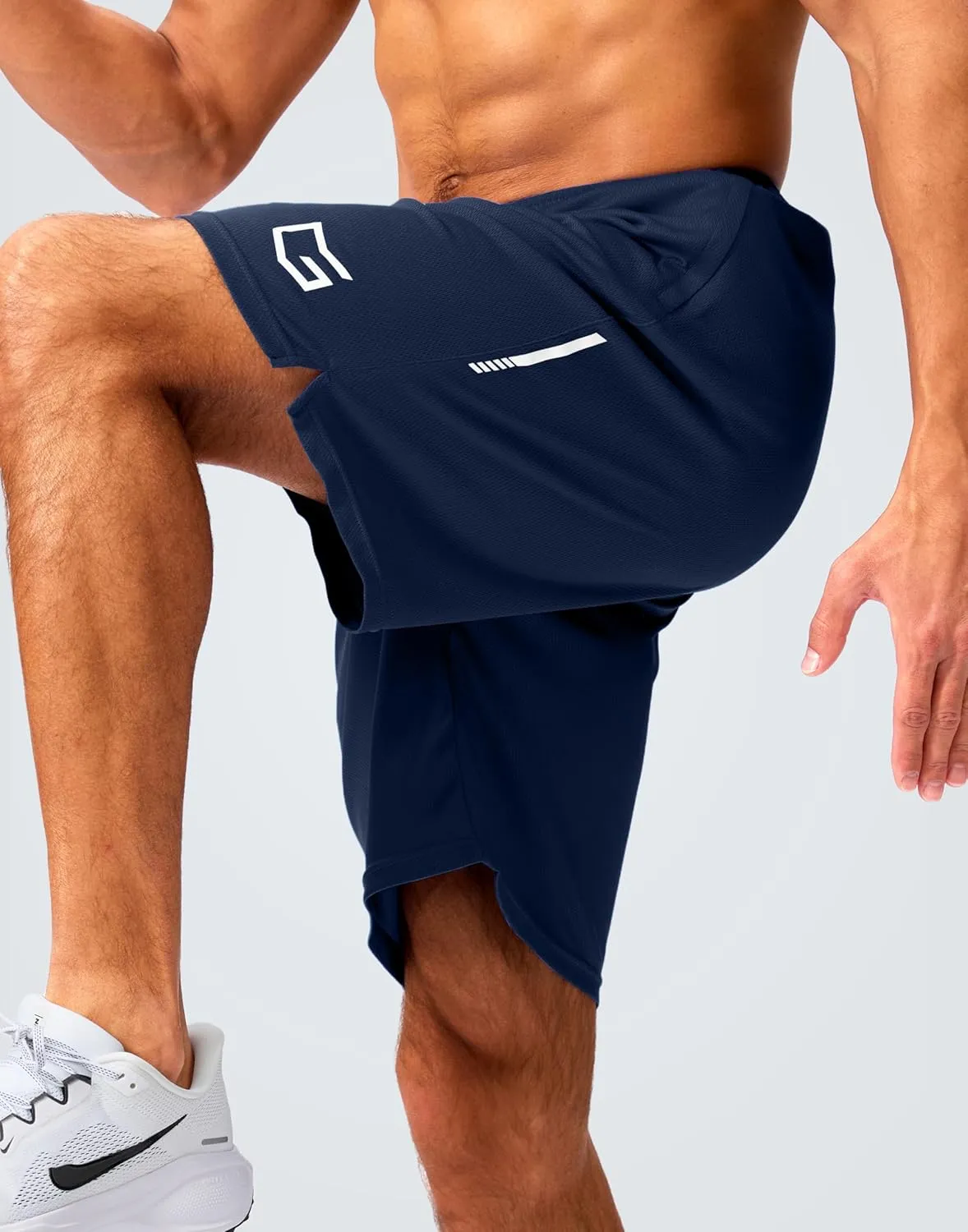 G Gradual Men's Gym Shorts 5"/7"/10" with Zipper Pockets Basketball Athletic Mesh Quick Dry Shorts for Workout Running Tennis