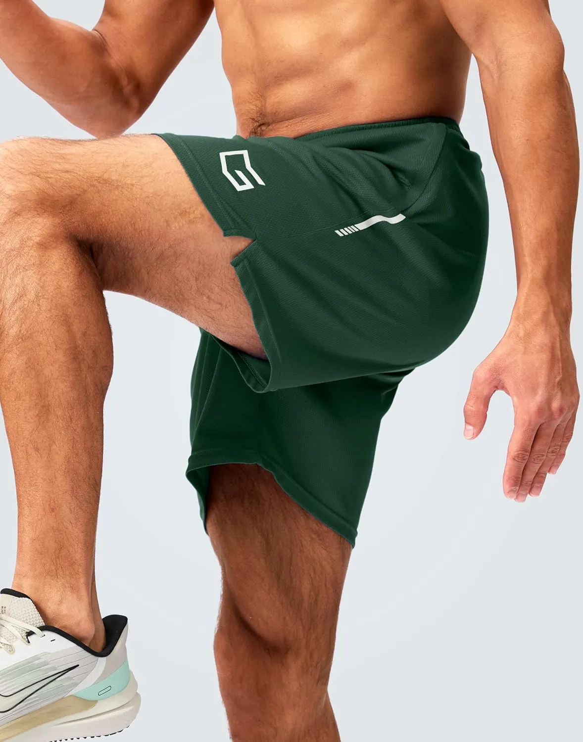 G Gradual Men's Gym Shorts 5"/7"/10" with Zipper Pockets Basketball Athletic Mesh Quick Dry Shorts for Workout Running Tennis