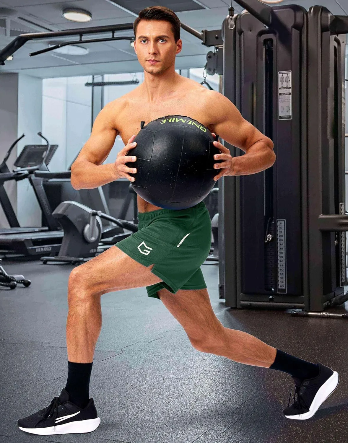 G Gradual Men's Gym Shorts 5"/7"/10" with Zipper Pockets Basketball Athletic Mesh Quick Dry Shorts for Workout Running Tennis